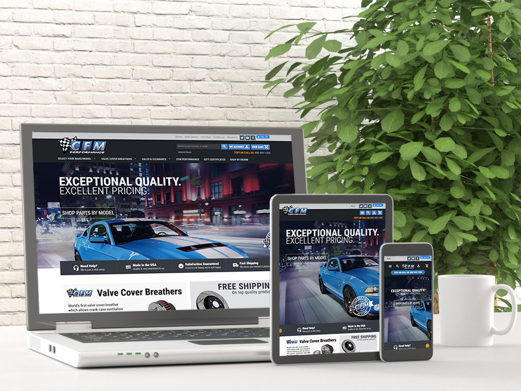 Responsive Web Design with NetSource, INC Responsive website designed by NetSource showing on a Laptop, Tablet and Phone screen in a row left to right.