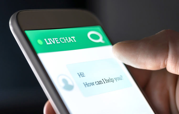 Customer service and support live chat with chatbot and automatic messages or customer service