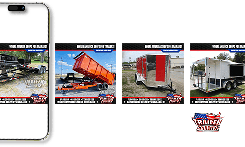 Social media ad for Trailer Country. Business located near Tampa, Florida.